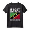 Saint Kitts Nevis Bandiera Souvenir - Maglietta 'Se perso mandami a Saint Kitts Nevis' - Ideale per gli Amanti e Chi ha Radici a Saint Kitts Nevis
