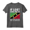 Saint Kitts Nevis Bandiera Souvenir - Maglietta 'Se perso mandami a Saint Kitts Nevis' - Ideale per gli Amanti e Chi ha Radici a Saint Kitts Nevis
