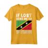 Saint Kitts Nevis Bandiera Souvenir - Maglietta 'Se perso mandami a Saint Kitts Nevis' - Ideale per gli Amanti e Chi ha Radici a Saint Kitts Nevis