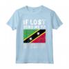 Saint Kitts Nevis Bandiera Souvenir - Maglietta 'Se perso mandami a Saint Kitts Nevis' - Ideale per gli Amanti e Chi ha Radici a Saint Kitts Nevis