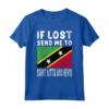 Saint Kitts Nevis Bandiera Souvenir - Maglietta 'Se perso mandami a Saint Kitts Nevis' - Ideale per gli Amanti e Chi ha Radici a Saint Kitts Nevis