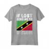 Saint Kitts Nevis Bandiera Souvenir - Maglietta 'Se perso mandami a Saint Kitts Nevis' - Ideale per gli Amanti e Chi ha Radici a Saint Kitts Nevis