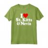I LOVE HEART ST. KITTS E NEVIS SAINT KITTS Maglietta - Mostra Amore per l'Isola - Versione Testo Bianco