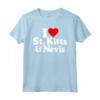 I LOVE HEART ST. KITTS E NEVIS SAINT KITTS Maglietta - Mostra Amore per l'Isola - Versione Testo Bianco