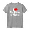 I LOVE HEART ST. KITTS E NEVIS SAINT KITTS Maglietta - Mostra Amore per l'Isola - Versione Testo Bianco