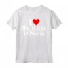 I LOVE HEART ST. KITTS E NEVIS SAINT KITTS Maglietta - Mostra Amore per l'Isola - Versione Testo Bianco