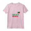 Donna MAGLIA ATLETICA CALCIO SPORTIVA BANDIERA SAINT KITTS E NEVIS - Maglietta con Collo a V per Mostrare l'Orgoglio per le Radici
