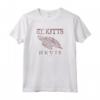 HapTiger: Saint Kitts & Nevis Gliding Sea Turtle Maglietta - Souvenir Design Tartaruga Marina Vintage
