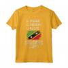Saint Kitts e Nevis - Souvenir Vacanza di Viaggio - Maglietta con Bandiera in Stile Invecchiato