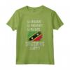 Saint Kitts e Nevis - Souvenir Vacanza di Viaggio - Maglietta con Bandiera in Stile Invecchiato