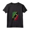 Donna HapTiger - Bandiera Paese Saint Kitts Maglietta con Collo a V - Souvenir Saint Kitts Nevis in Stile Grunge - Leggera e Taglio Classico