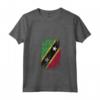 Donna HapTiger - Bandiera Paese Saint Kitts Maglietta con Collo a V - Souvenir Saint Kitts Nevis in Stile Grunge - Leggera e Taglio Classico