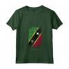 Donna HapTiger - Bandiera Paese Saint Kitts Maglietta con Collo a V - Souvenir Saint Kitts Nevis in Stile Grunge - Leggera e Taglio Classico