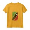Donna HapTiger - Bandiera Paese Saint Kitts Maglietta con Collo a V - Souvenir Saint Kitts Nevis in Stile Grunge - Leggera e Taglio Classico