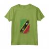 Donna HapTiger - Bandiera Paese Saint Kitts Maglietta con Collo a V - Souvenir Saint Kitts Nevis in Stile Grunge - Leggera e Taglio Classico