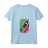 Donna HapTiger - Bandiera Paese Saint Kitts Maglietta con Collo a V - Souvenir Saint Kitts Nevis in Stile Grunge - Leggera e Taglio Classico