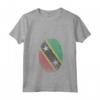 Orgoglio Saint Kitts & Nevis - Maglietta DNA Fingerprint Flag - Ideale come Regalo per Amici e Familiari di Saint Kitts e Nevis