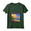 Donna Saint Kitts e Nevis Maglietta con Collo a V - Sunset Paradise Design - Souvenir Caraibi