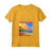 Donna Saint Kitts e Nevis Maglietta con Collo a V - Sunset Paradise Design - Souvenir Caraibi