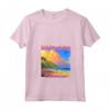 Donna Saint Kitts e Nevis Maglietta con Collo a V - Sunset Paradise Design - Souvenir Caraibi