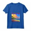 Donna Saint Kitts e Nevis Maglietta con Collo a V - Sunset Paradise Design - Souvenir Caraibi