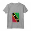 Donna Bandiera di Saint Kitts e Nevis - Maglietta con Collo a V Leggera e Patriottica
