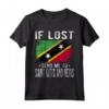 Saint Kitts e Nevis Flag Souvenir - Se Perso Mandami a Maglietta - Ideale per Amanti del Paese e Chi Ha Radici da Saint Kitts e Nevis