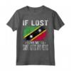 Saint Kitts e Nevis Flag Souvenir - Se Perso Mandami a Maglietta - Ideale per Amanti del Paese e Chi Ha Radici da Saint Kitts e Nevis