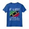 Saint Kitts e Nevis Flag Souvenir - Se Perso Mandami a Maglietta - Ideale per Amanti del Paese e Chi Ha Radici da Saint Kitts e Nevis