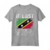 Saint Kitts e Nevis Flag Souvenir - Se Perso Mandami a Maglietta - Ideale per Amanti del Paese e Chi Ha Radici da Saint Kitts e Nevis
