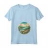 Saint Kitts e Nevis Scenario Art Deco - Maglietta con Collo a V - Ideale per Viaggiatori e Amanti del Design