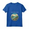 Saint Kitts e Nevis Scenario Art Deco - Maglietta con Collo a V - Ideale per Viaggiatori e Amanti del Design