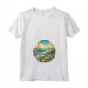 Saint Kitts e Nevis Scenario Art Deco - Maglietta con Collo a V - Ideale per Viaggiatori e Amanti del Design
