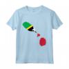 Bandiera e Mappa di Saint Kitts e Nevis - Maglietta Divertente - Ideale per Appassionati di Viaggi