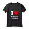 Cuore Rosso Amo Saint Kitts And Nevis - Maglietta con Collo a V Leggera - Ideale per Mostrare Orgoglio