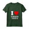 Cuore Rosso Amo Saint Kitts And Nevis - Maglietta con Collo a V Leggera - Ideale per Mostrare Orgoglio