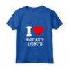 Cuore Rosso Amo Saint Kitts And Nevis - Maglietta con Collo a V Leggera - Ideale per Mostrare Orgoglio