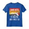 Saint Kitts e Nevis Is Calling And I Must Go - Maglietta Vintage al Tramonto di Montagna per Veri Amanti di Saint Kitts e Nevis