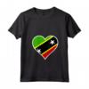 Saint Kitts e Nevis Bandiera Cuore Saint Kitts e Nevis Amore Maglietta con Collo a V - Ideale per il Giorno dell'Indipendenza e come Regalo Patriotico