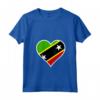 Saint Kitts e Nevis Bandiera Cuore Saint Kitts e Nevis Amore Maglietta con Collo a V - Ideale per il Giorno dell'Indipendenza e come Regalo Patriotico