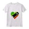 Saint Kitts e Nevis Bandiera Cuore Saint Kitts e Nevis Amore Maglietta con Collo a V - Ideale per il Giorno dell'Indipendenza e come Regalo Patriotico