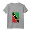 Donna Saint Kitts e Nevis Bandiera Kittian e Nevisian Pride Maglietta con Collo a V - Ideale come Regalo di Viaggio