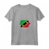 Donna Segnala Saint Kitts e Nevis Maglietta con Collo a V - Perfetta Idea Regalo per le Radici a Saint Kitts e Nevis
