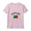 Donna Bandiera di Saint Kitts e Nevis - Fiero Kittitian Nevisian Maglietta con Collo a V - Ideale per Esprimere Amore e Orgoglio