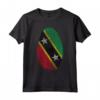 Saint Kitts e Nevis Bandiera - T-shirt con Impronte Digitali per Cittadini Orgogliosi - Regalo Patriottico per Compleanno o Anniversario