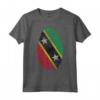 Saint Kitts e Nevis Bandiera - T-shirt con Impronte Digitali per Cittadini Orgogliosi - Regalo Patriottico per Compleanno o Anniversario