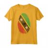 Saint Kitts e Nevis Bandiera - T-shirt con Impronte Digitali per Cittadini Orgogliosi - Regalo Patriottico per Compleanno o Anniversario