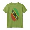 Saint Kitts e Nevis Bandiera - T-shirt con Impronte Digitali per Cittadini Orgogliosi - Regalo Patriottico per Compleanno o Anniversario