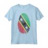 Saint Kitts e Nevis Bandiera - T-shirt con Impronte Digitali per Cittadini Orgogliosi - Regalo Patriottico per Compleanno o Anniversario