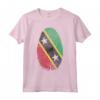 Saint Kitts e Nevis Bandiera - T-shirt con Impronte Digitali per Cittadini Orgogliosi - Regalo Patriottico per Compleanno o Anniversario
